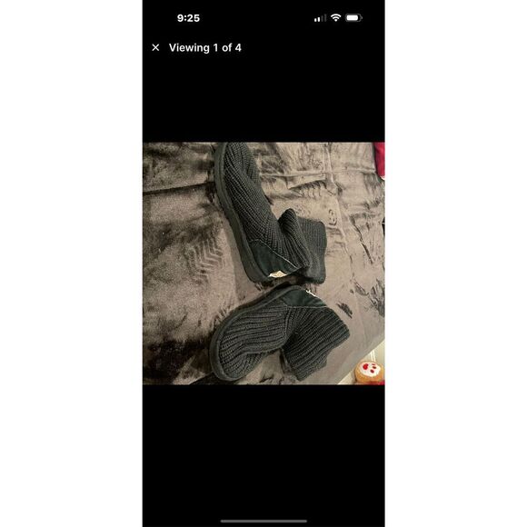 Ugg black sweater boots size 6 - Picture 5 of 5